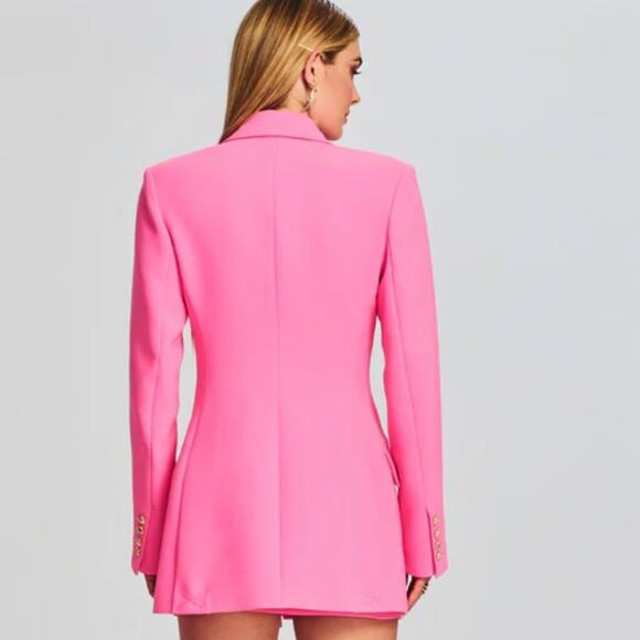 Retrofete NWT Women’s Kristen Blazer in Hyper Pink Size Large - Picture 8 of 15